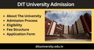 DIT University Admission 2024